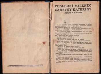 Nikola P Popov: Poslední milenec carevny Kateřiny