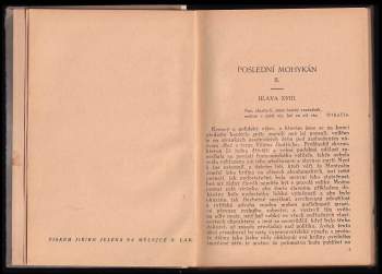 J. Fenimore Cooper: Poslední mohykán II.