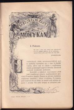 James Fenimore Cooper: Poslední Mohykán
