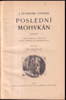 James Fenimore Cooper: Poslední Mohykán