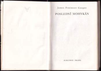 James Fenimore Cooper: Poslední mohykán