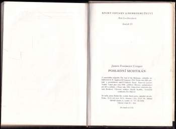 James Fenimore Cooper: Poslední mohykán