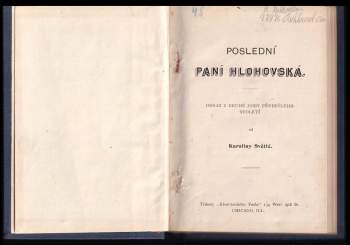 Karolina Světlá: Poslední paní Hlohovská