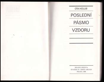 Ota Holub: Poslední pásmo vzdoru