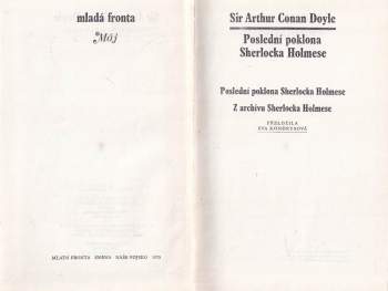 Arthur Conan Doyle: Poslední poklona Sherlocka Holmese