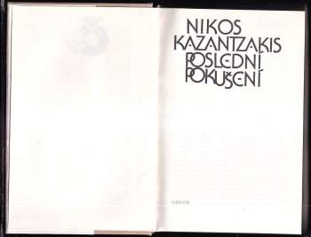 Nikos Kazantzakis: Poslední pokušení