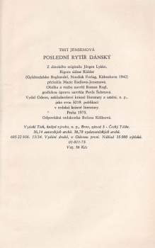 Thit Jensen: Poslední rytíř dánský