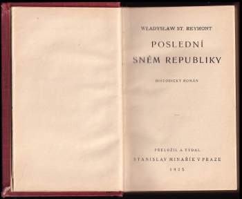 Władysław Stanisław Reymont: Poslední sněm republiky