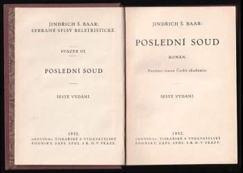 Jindřich Šimon Baar: Poslední soud