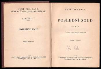 Jindřich Šimon Baar: Poslední soud