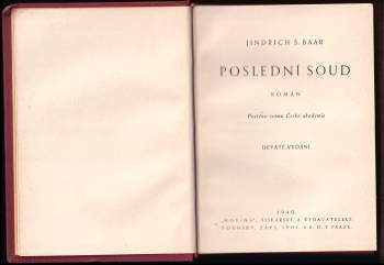 Jindřich Šimon Baar: Poslední soud