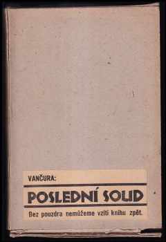 Vladislav Vančura: Poslední soud : román