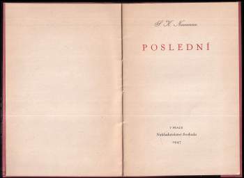 Stanislav Kostka Neumann: Poslední