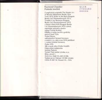 Raymond Chandler: Poslední útočiště