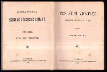 Josef Svátek: Poslední Vršovec