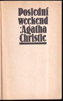 Agatha Christie: Poslední weekend