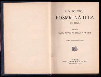Lev Nikolajevič Tolstoj: Posmrtná díla
