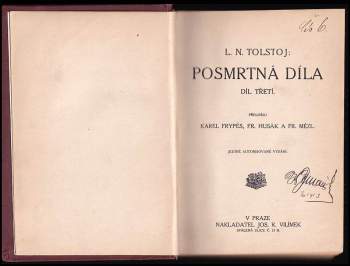 Lev Nikolajevič Tolstoj: Posmrtná díla