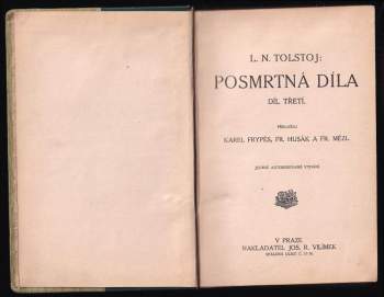 Lev Nikolajevič Tolstoj: Posmrtná díla