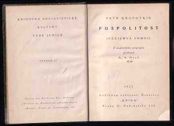 Petr Aleksejevič Kropotkin: Pospolitost