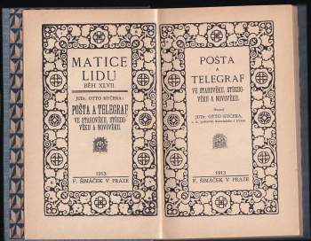 F. S Holeček: Pošta a telegraf