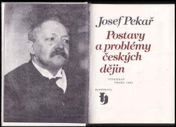 Josef Pekař: Postavy a problémy českých dějin