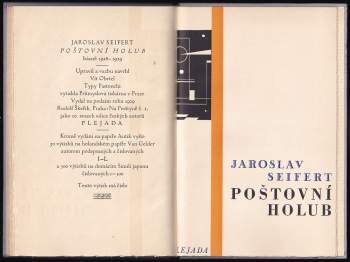 Jaroslav Seifert: Poštovní holub