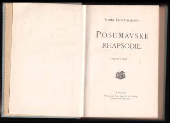 Karel Klostermann: Pošumavské rhapsodie