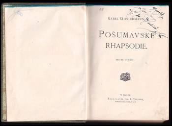 Karel Klostermann: Pošumavské rhapsodie