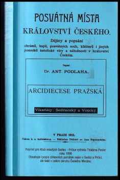 Antonín Podlaha: Posvátná místa Království českého