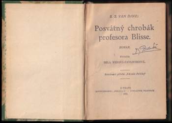 S. S. van Dine: Posvátný chrobák profesora Blisse