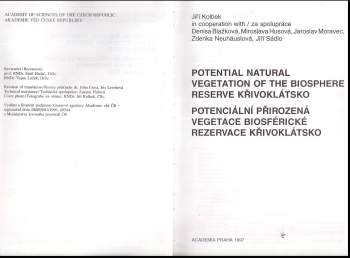 Jiří Kolbek: Potential natural vegetation of the biosphere reserve Křivoklátsko