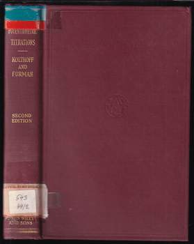 I. M Kolthoff: Potentiometric Titrations