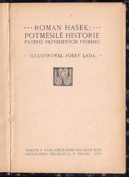 Roman Hašek: Potměšilé historie