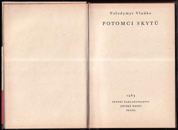 Volodymyr Vladko: Potomci Skytů