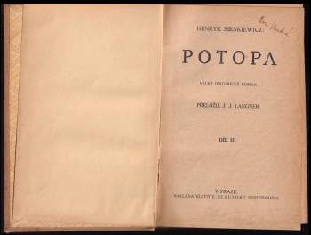 Henryk Sienkiewicz: Potopa