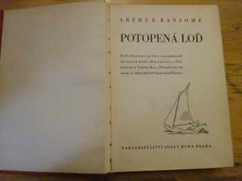 Arthur Ransome: Potopená loď : dobrodružství na řece a průplavech