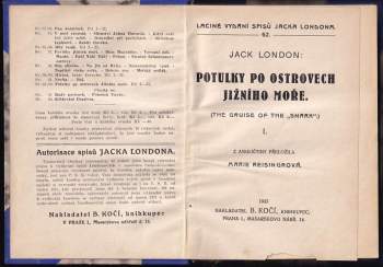 Jack London: Potulky po ostrovech Jižního moře