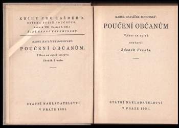 Karel Havlíček Borovský: Poučení občanům