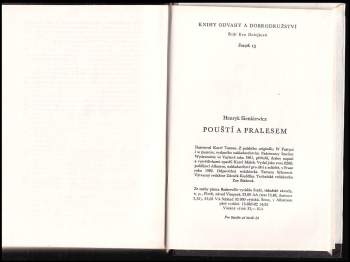 Henryk Sienkiewicz: Pouští a pralesem