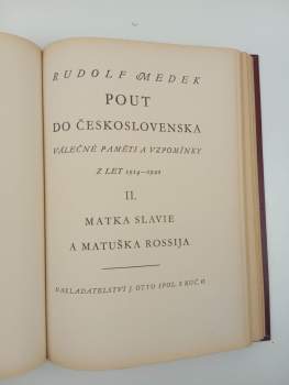 Rudolf Medek: Pout do Československa
