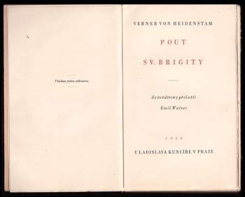Verner von Heidenstam: Pout sv. Brigity