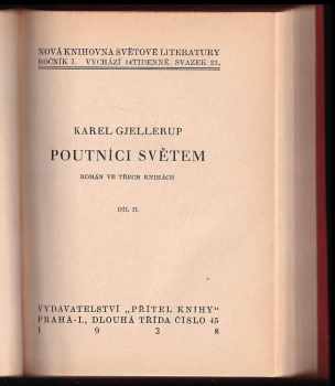 Karl Adolf Gjellerup: Poutníci světem : Díl 1-2 - SVÁZANÉ DO JEDNOHO SVAZKU