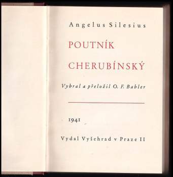 Angelus Silesius: Poutník cherubínský
