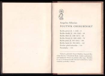 Angelus Silesius: Poutník cherubínský