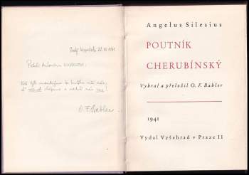 Angelus Silesius: Poutník cherubínský
