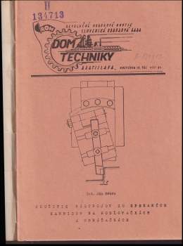 Ján Békés: Použitie nástrojov zo spekaných karbidov na hoblovačkách a obrážačkách