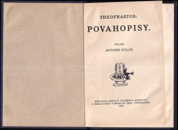 Theofrastos: Povahopisy