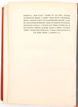 František Jura: Pověsti slovenských hradů a zámků