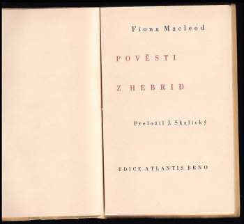 Fiona MacLeod: Pověsti z Hebrid